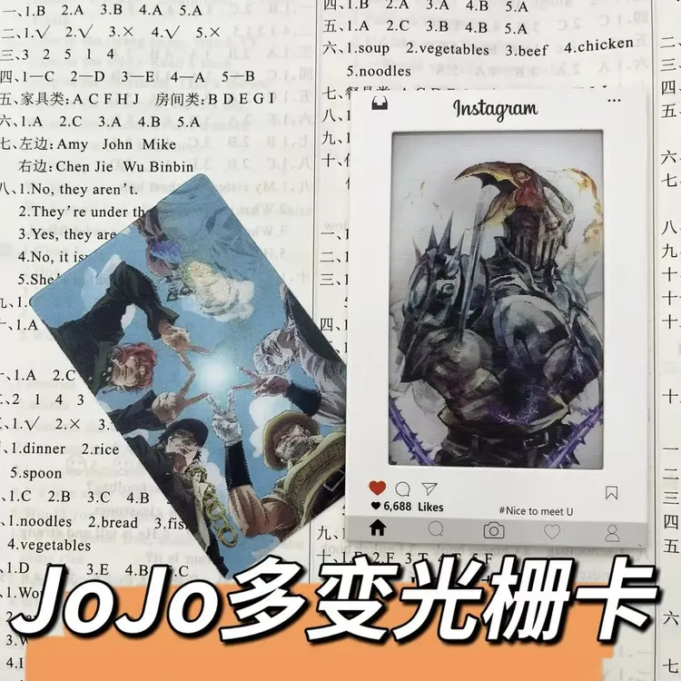 JoJo的奇妙冒险光栅卡空条承太郎徐伦创意小卡送闺蜜朋友生日礼物