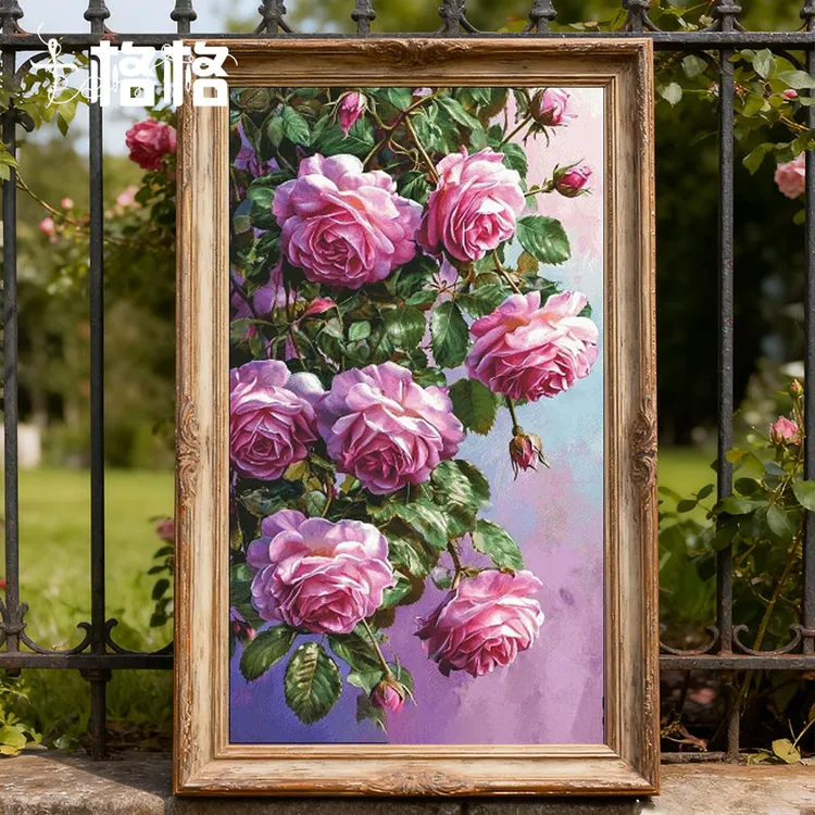 十字绣 GSG系列 提供sagaPDF 满绣玫瑰花藤