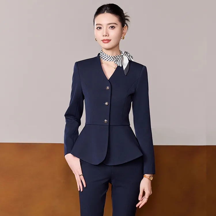 职业套装女西装套裙美容院医美导购珠宝店酒店经理前台接待工作服