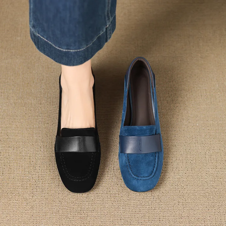 跟高5cm/34-40/舒适百搭时尚气质休闲粗跟日常法式优雅洋气单鞋女