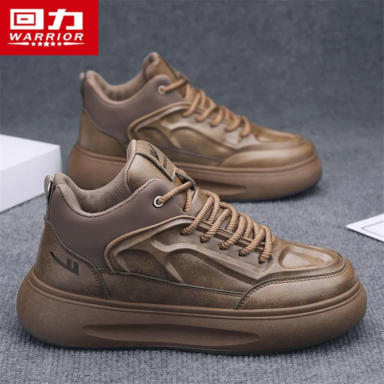 回力马丁靴男士冬季潮流百搭高帮休闲鞋男款防水防滑厚底增高男鞋