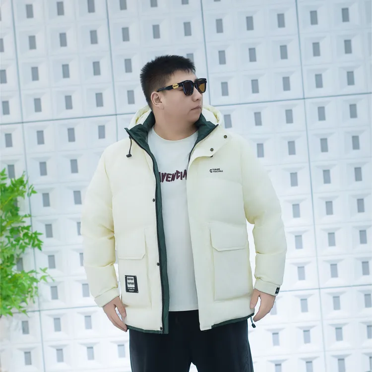 大码男装 冬季加厚 棉服102 休闲贴布