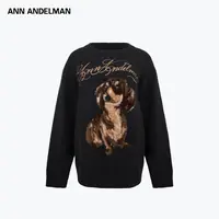 ANN ANDELMAN 25秋 时尚设计宽松男女同款腊肠狗套头卫衣