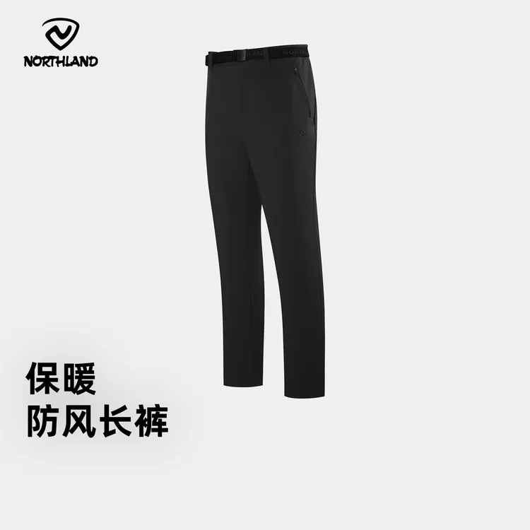【峰石】诺诗兰户外男式软壳裤24防泼水保暖运动徒步长裤NXPEH5849S