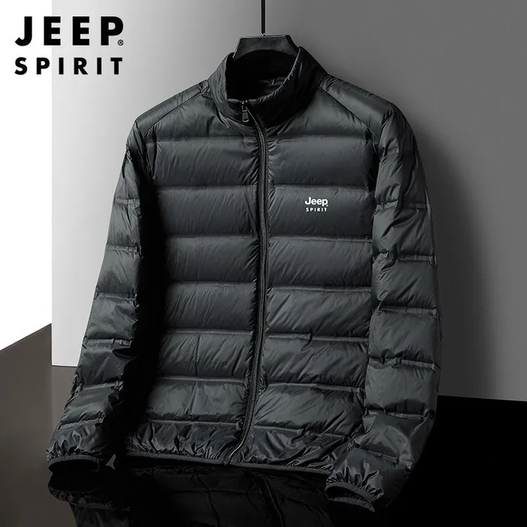 JEEPSPIRIT便携式户外轻薄羽绒服男女同款立领保暖休闲