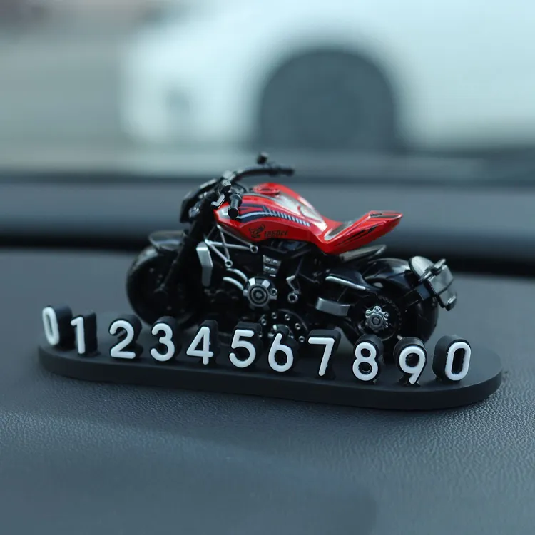 创意高级感汽车临时停车号码牌车载立体式挪车电话牌个性内饰摆件