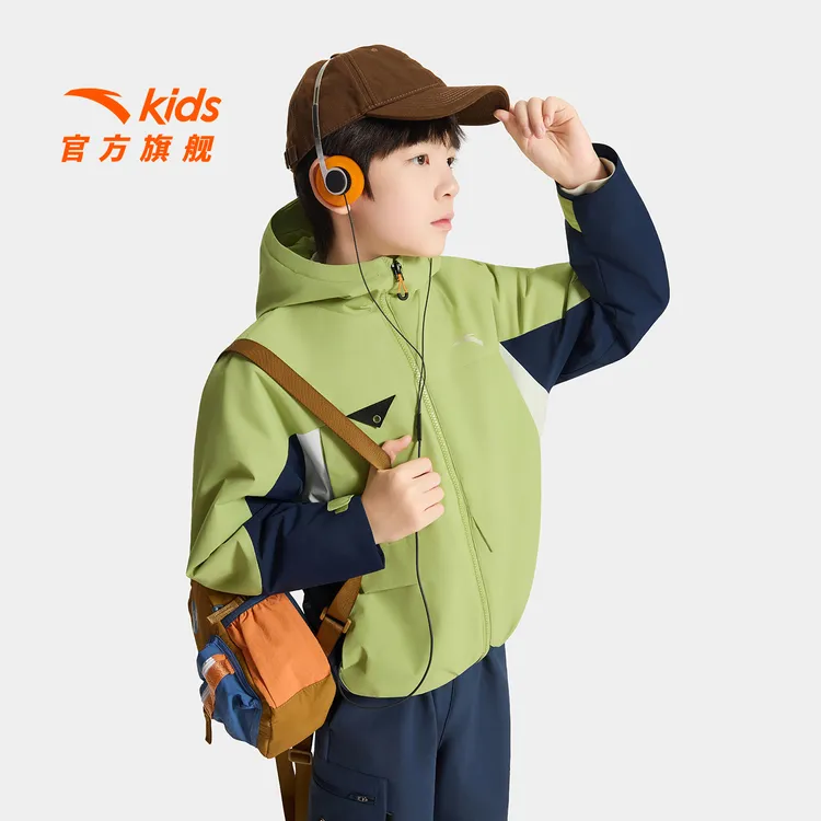 冬款户外系列|安踏儿童精致校园户外运动摇粒绒舒适保暖厚外套