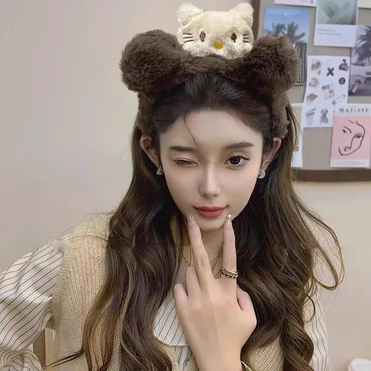 NUONUO可爱毛绒小狗发卡女卡通洗脸专用敷面膜头箍发饰新款头发箍