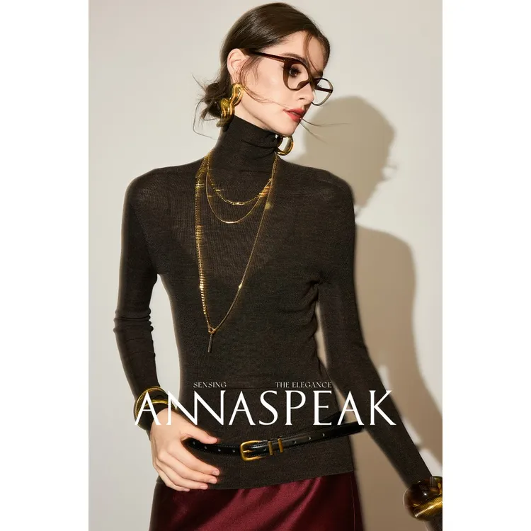 ANNASPEAK德国BIELLA扬子可机洗Super120s巴素兰18针无缝打底针织