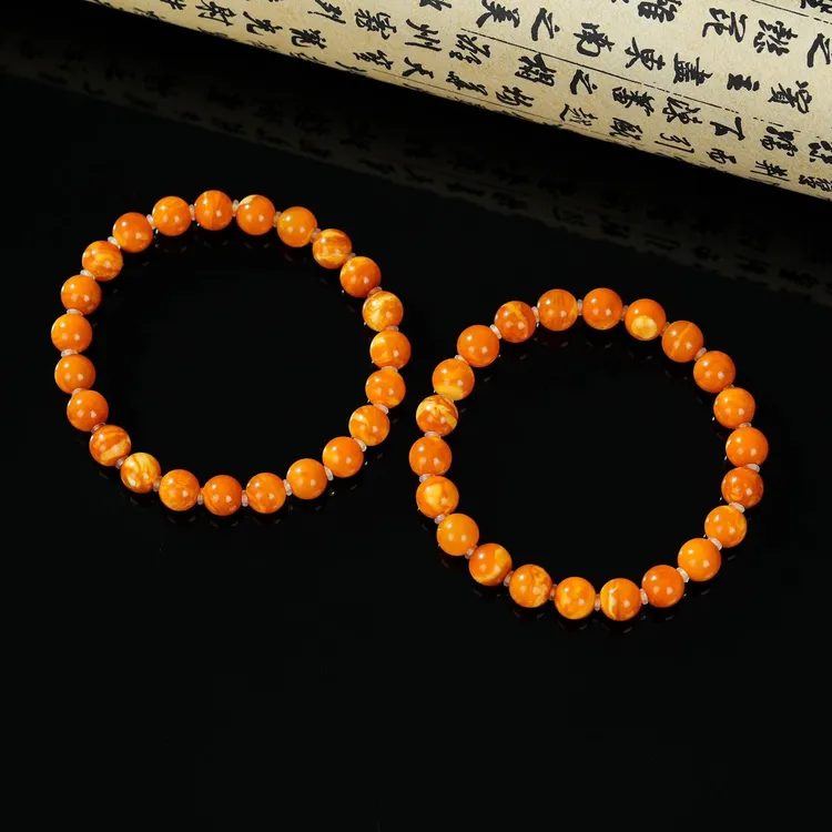 【云上叙】蜜蜡单圈手串-多样性发其一-7.5mm-V89530-K（商城）