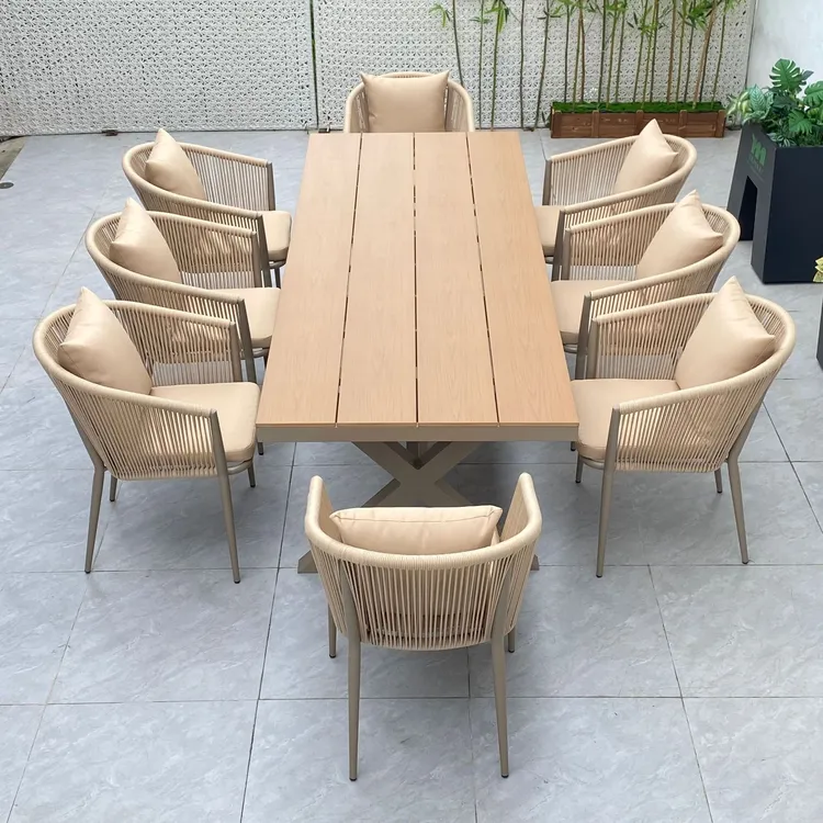 轻奢风室外别墅北欧风简约阳台桌椅套件民俗民风户外白色创意