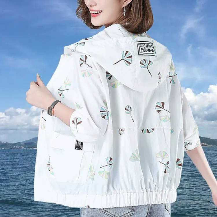 防晒衣女2025薄款透气防紫外线防晒服韩版宽松大码休闲百搭时尚女