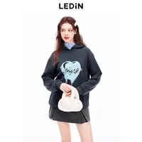 乐町×LOTSYOU联名喷绘爱心长款卫衣2503