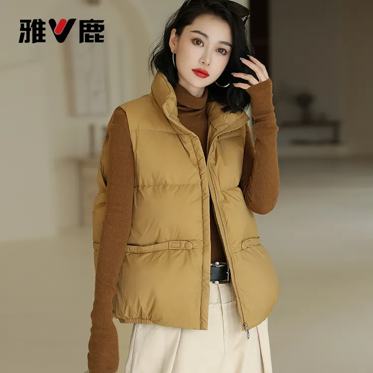 V/雅鹿YLH01Z07720 羽绒马甲女短款秋冬韩版新款羽绒服马夹外套潮