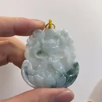 翡翠吊坠(赠链)未镶嵌代编织