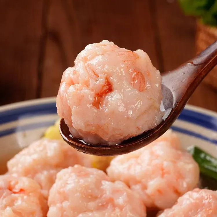 新鲜虾滑鲜嫩爽滑Q弹虾滑火锅食材颗粒饱满速冻京东顺丰包邮