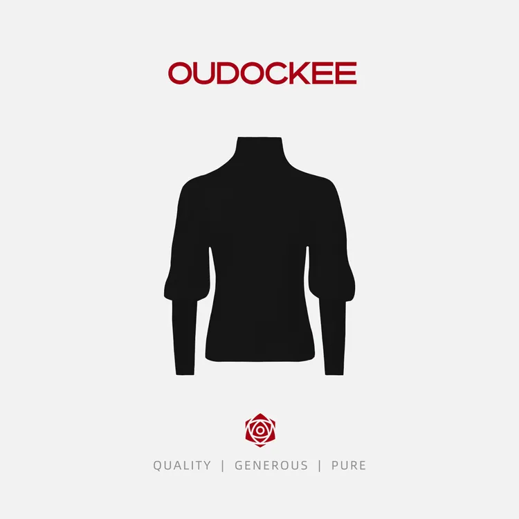 OUDOCKEE 鸥鸥【公主】秋季泡泡袖T恤半高领长袖针织衫 SACE868T