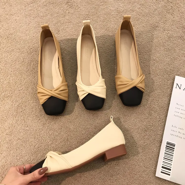 晚晚风温柔软底单鞋瓢鞋批发春秋配裙子奶奶平底玛丽珍休闲女鞋子