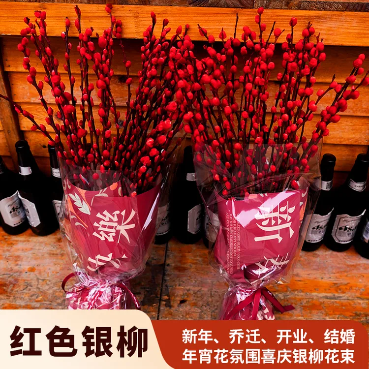 【新年礼】银柳手工花束鲜花礼物花卉插花摆件新年礼物年宵花手捧花