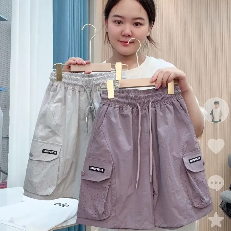 【网眼工装中裤】2025夏款宽松百搭男女童Lenkid-五分网眼短裤