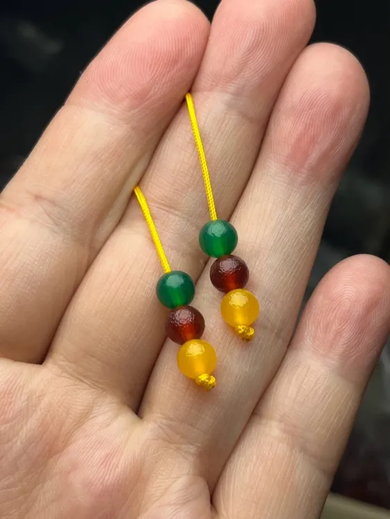 老甘南满橘皮纹红绿灯一套直径6mm