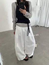 木子静-「海妖风」针织甜美风显瘦时尚长袖两件套毛针织衫-90090