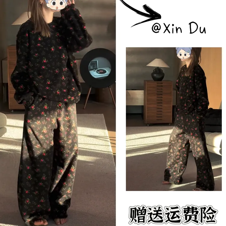 2025秋冬季新款时尚显瘦气质女士网红洋气两件套百搭款D24941