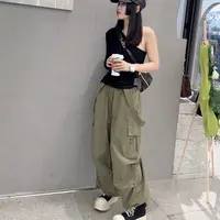 RUYIFASH两大兜背带绿裤子