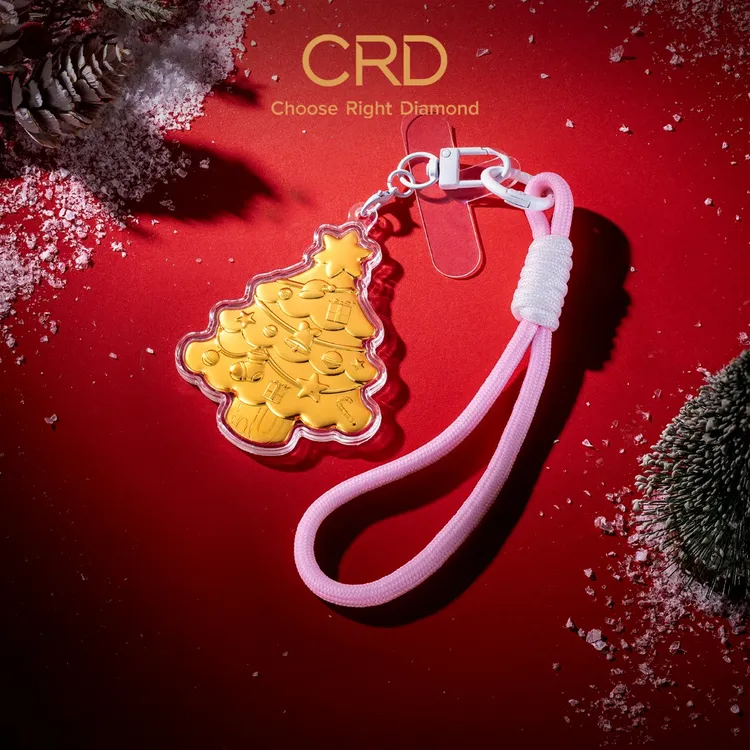 含金工艺品【“圣诞限定”】圣诞树手机挂件送礼