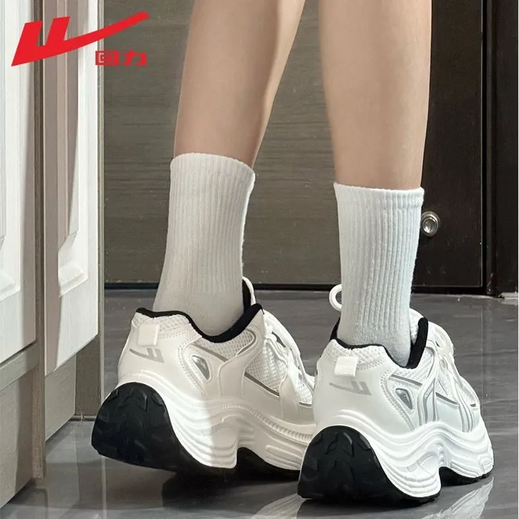 回力夏季老爹鞋男女同款厚底增高运动鞋网面透气韩版鞋子休闲百搭