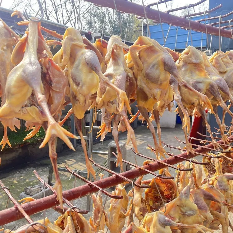 正宗湖北特产荆州风干鸡农家散养土鸡手工腌制腊鸡整只商用批发