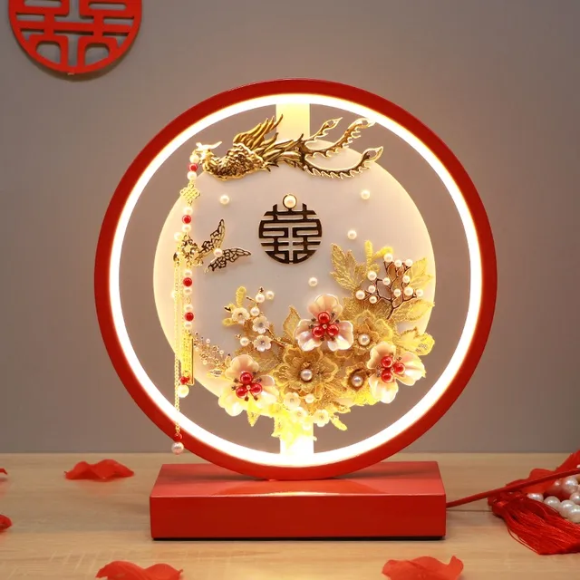 主卧床头灯结婚台灯婚房长明灯中式婚房氛围婚灯新娘陪嫁婚庆台灯
