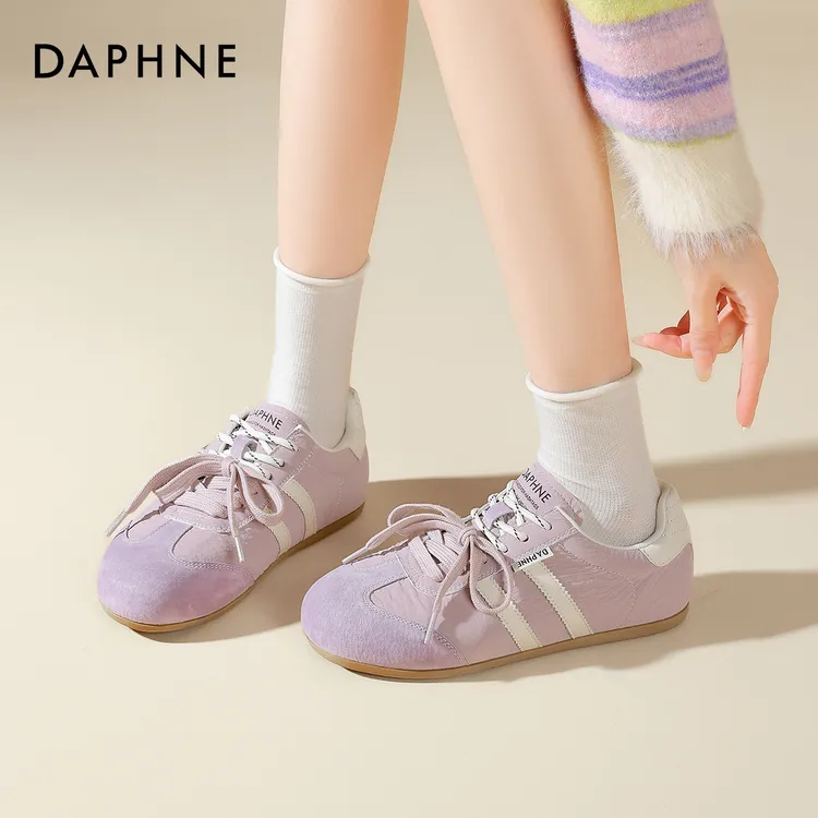【达芙妮】春日限定春夏ins韩系百搭低饱和马卡龙色系德训鞋休闲鞋