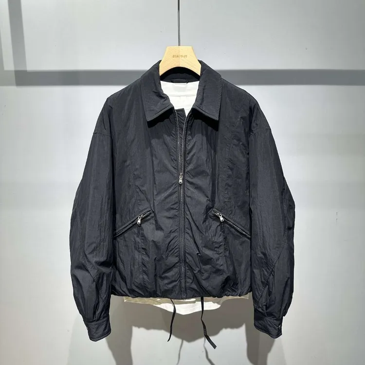 2025冬季新款男士羽绒服106#休闲风翻领螺纹极简风保暖百搭休闲