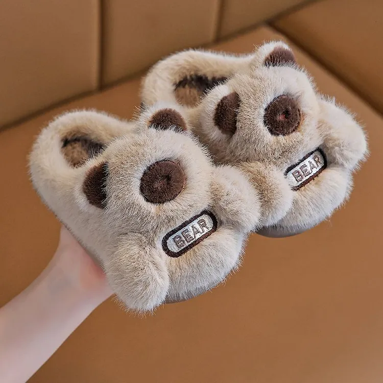 儿童棉拖鞋冬季新款卡通可爱男女童居家室内加厚保暖宝宝网红拖鞋