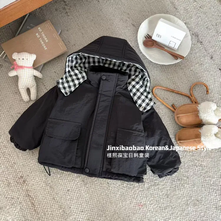 男童冬季棉服2025儿童新款棉袄外套加厚宝宝保暖连帽冬装棉衣超厚