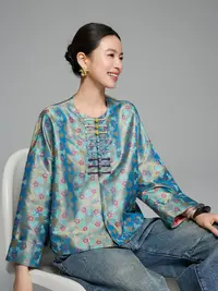初见十三娘 •张和才『九州』古蜀锦手工高定外套新中式国风桑蚕丝