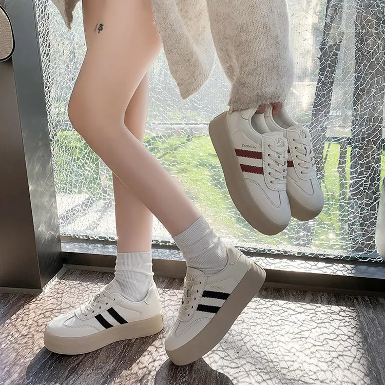 休闲厚底德训女板鞋2025新款复古美式学院风鞋子女ins潮牌百搭