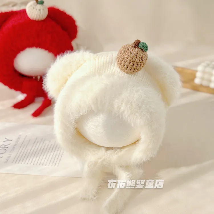 宝宝帽子冬季可爱超萌护耳帽婴儿秋冬加厚保暖毛绒帽男女童毛线帽