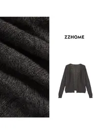 ZOZO HOME ｜递进美学暖斑斓银纱细闪精织开衫+背心q171931p（mcz）