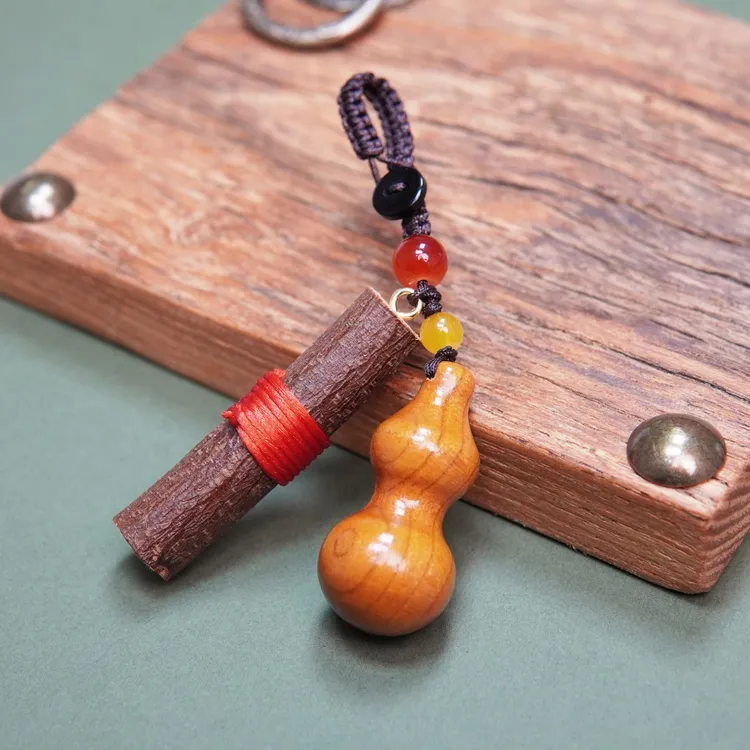 【师傅推荐】保真老桃木葫芦 野生桃木枝 手机链钥匙扣挂 桃木挂件