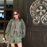 【陶格】美式复古设计感闪钻小众休闲百搭酷工装外套TG25C3C2818