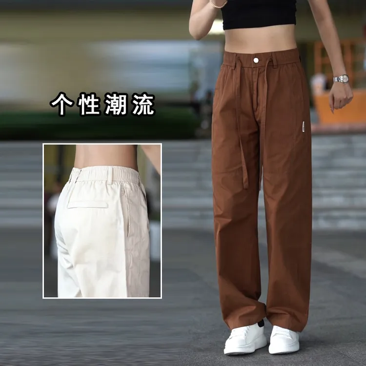 夏季薄款休闲裤男款潮牌时尚韩版运动裤舒适透气凉感宽松阔腿长裤