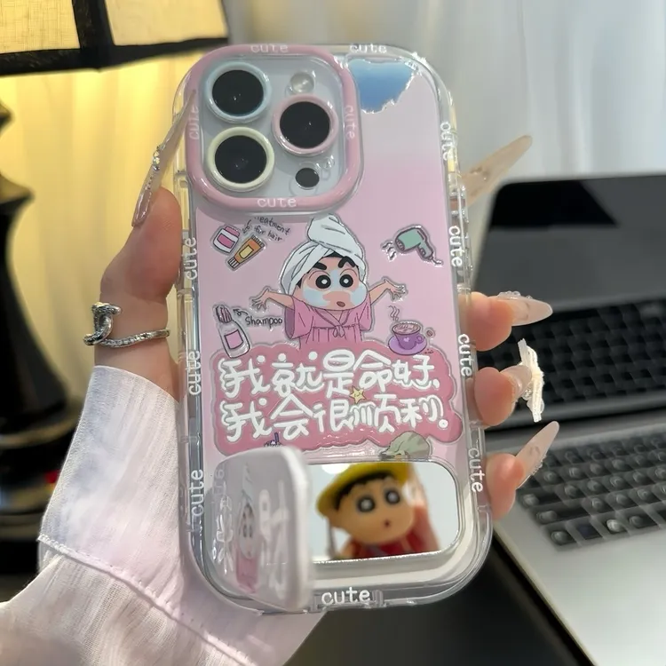 适用来财小新镜子支架苹果16手机壳iPhone15小米14vivoppo华为p70