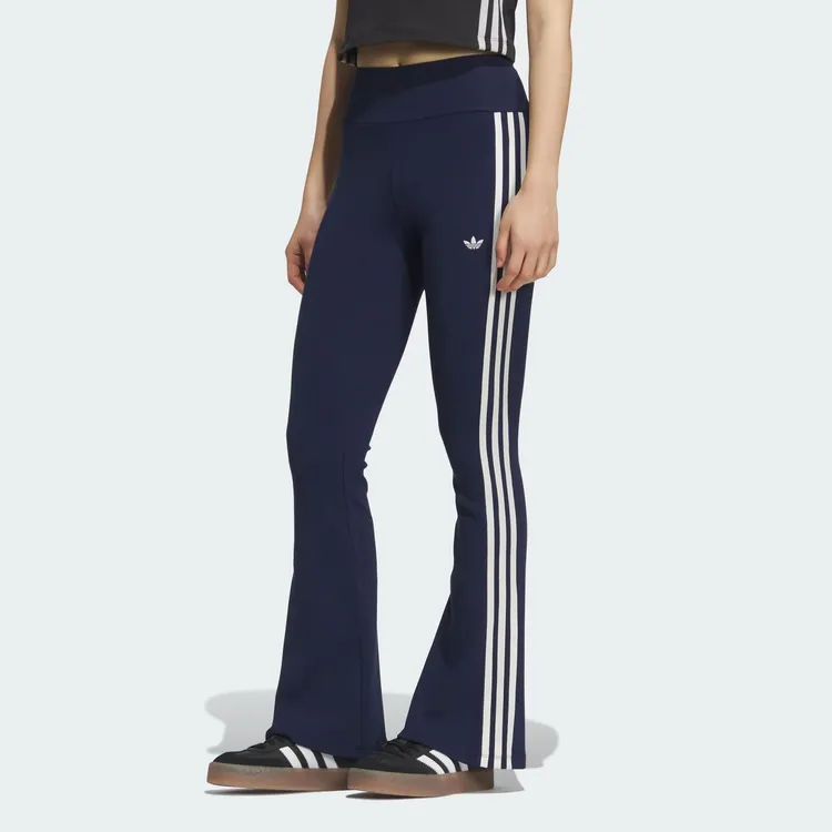 Adidas阿迪达斯【开学季】女子运动裤休闲裤健身紧身微喇蓝色KC3130