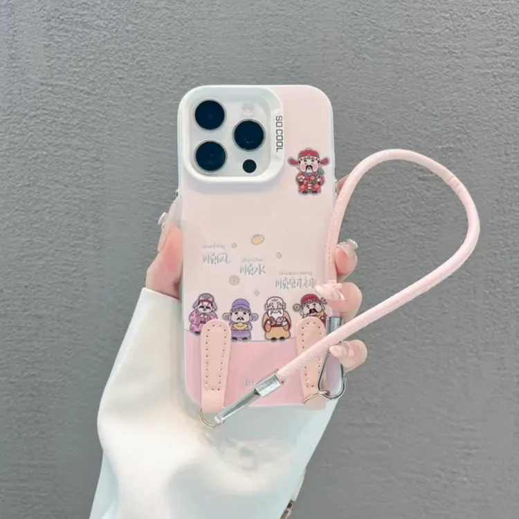 磨砂彩银顺财神is手机壳适用苹果16/华为mate70/小米15/oppo/vivo