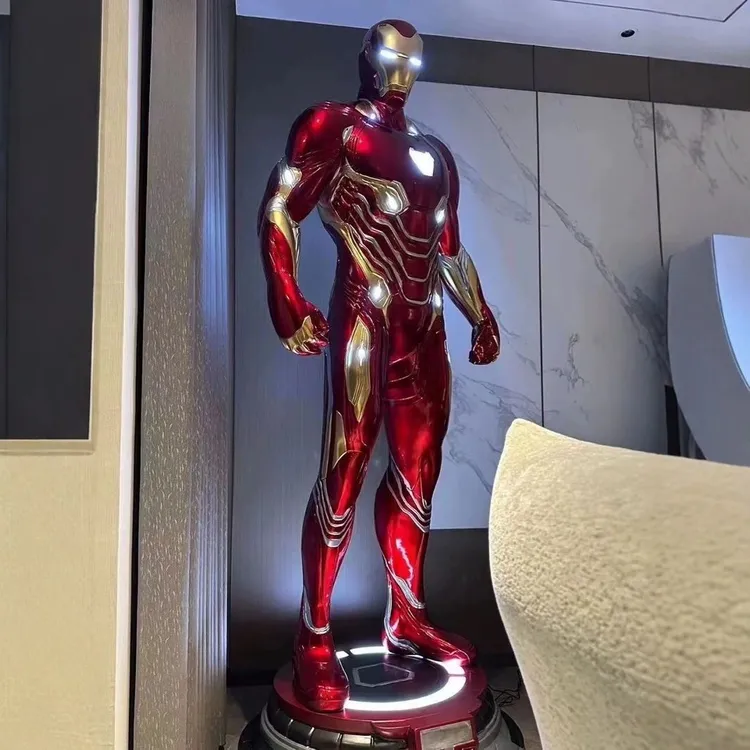 【高品质】一代钢铁侠 1;1 MK50 雕像摆件全身21处发光点位雕像