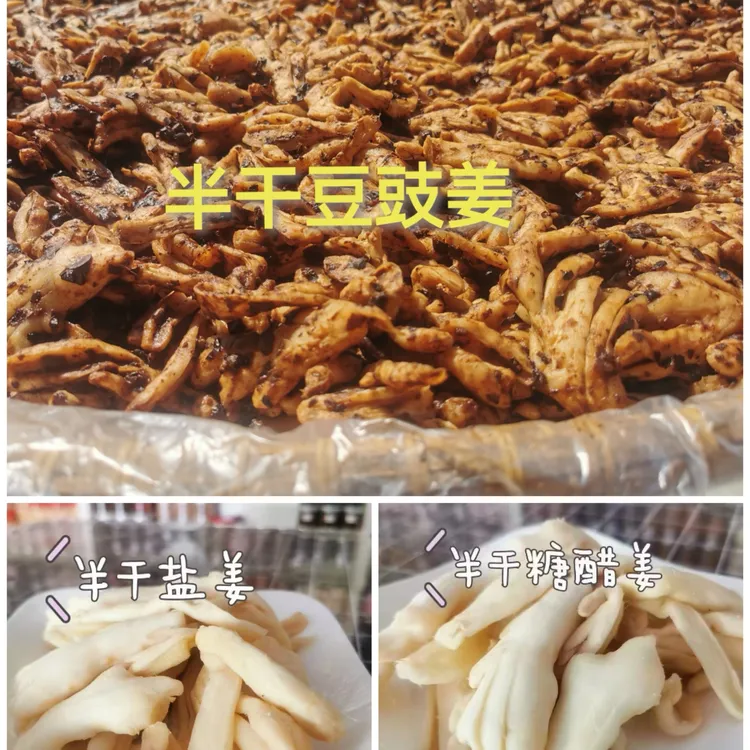江西宜丰半干豆鼓姜，半干盐姜，半干糖醋姜小孩老人都爱吃