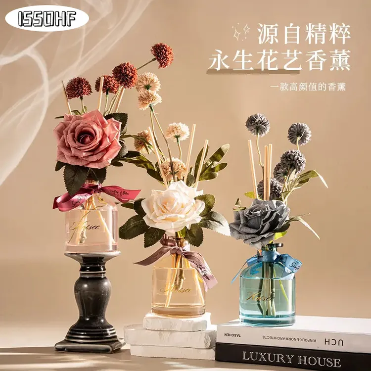 栀子花香薰花摆件家用室内卫生间高级持久留香房间装饰品