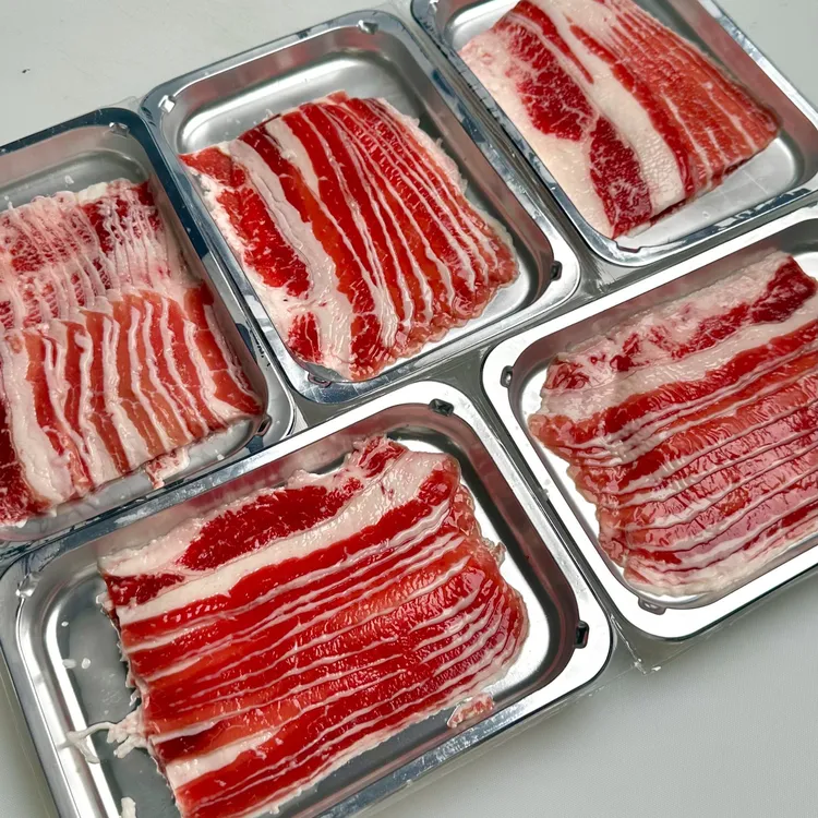 【原切牛肉】安格斯M3肥牛片涮火锅烤肉专用雪花牛肉片100%纯牛肉